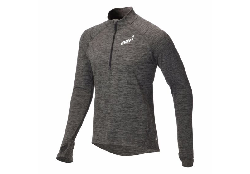 Inov-8 Long Sleeve Half Zipped Mens Mid Layer Dark Grey Australia (ZGFYOX729)